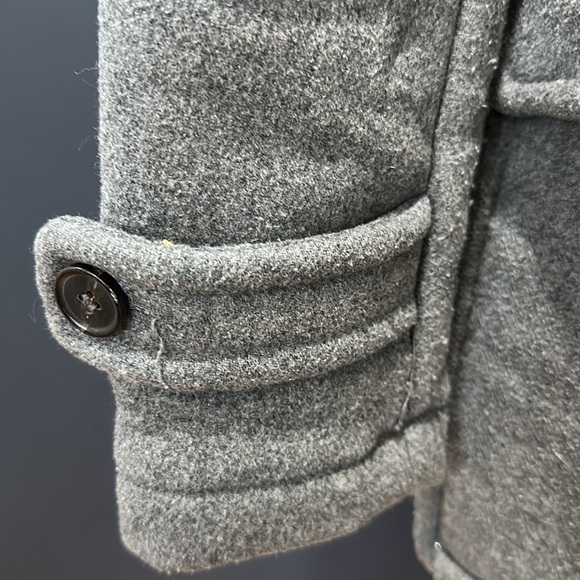 ZARA Winter Coat XS Grey White Fur Lined Hood Toggle Coat - Picture 5 of 10